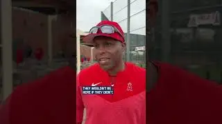 Torii Hunter Visits Angels Spring Training