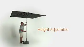 Umbrella Fellas Presents the Patio Push Up Height Adjustable Umbrella 200cm - Nice & Compact