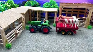 How to make mini cow shed project Horse farm Diorama diy mini tractor video
