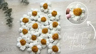 Crochet Puff Flowers | Beginner-Friendly Step-by-Step Tutorial