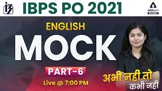 IBPS PO 2021 | English | Mock Paper #6