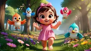 Baby walking in the forest with animals | nursery rhyme for kids | Baby Nursery Rhymes