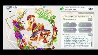 Touhou Lost Word Minoriko (L1) Voicelines (Sweet Potato-Scented God)