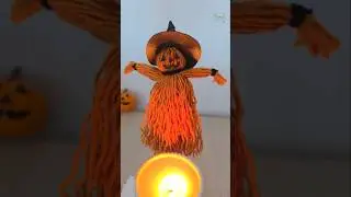 DIY Halloween Decoration Scarecrow 🎃 Easy & Fun Yarn Craft Idea