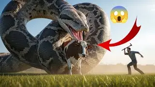 Heroic Rescue Team Saves Innocent Cow from GIANT Python Attack 🐄🐍