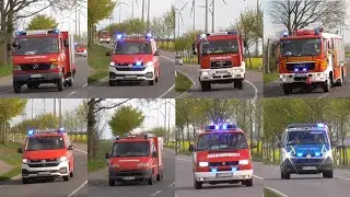 [UNFALL] Seltene Ortswehren! Einsatzfahrten Feuerwehr, Rettungsdienst & Polizei zum Unfall - B184