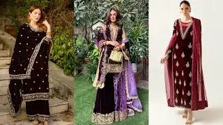 New trendy velvet suits | Velvet suit design | beautiful velvet suit collection #velvetdressdesigns