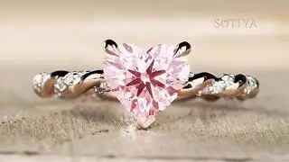 Sotiya Twist Heart Cut Engagement Ring Sterling Silver