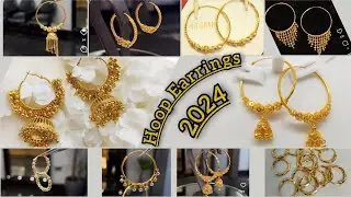 80+ Modern Gold Hoop Earring designs 2024 | Gold Hoop Earring with weight &price| Heavy Gold baliyan