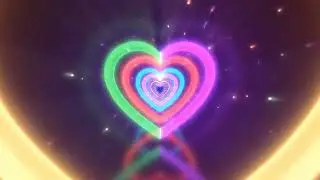 Whisper in your shadow. Neon lights love heart tunnel #Dance