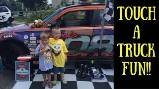 TOUCH A TRUCK FUN! TONS OF TRUCKS TO SEE AND SIT IN!