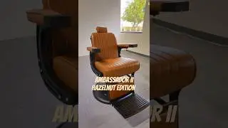 The Ambassador II Premium Barber Chair - Hazelnut Edition  #barberchair #barbershop #barbersupply