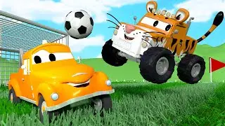 Marley de TIJGER  🎨 Tom de takelwagen's Verfwinkel Nederlands 🚗 Autostad 🎨 Cartoons voor kinderen