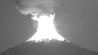 Eruption of Popocatépetl volcano 18 April 2016