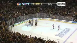 Gregory Campbell EN goal 3-1, handshakes. May 25 2013 NY Rangers vs Boston Bruins NHL Hockey