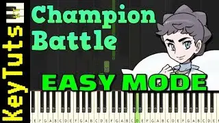 Champion Battle from Pokemon X and Y - Easy Mode [Piano Tutorial] (Synthesia)