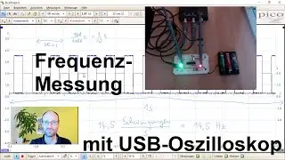 Spannungsmessung an zwei schnell blinkenden Leuchtdioden mit einem USB-Oszilloskop