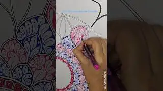 Mandala Design on Chart Paper | Relaxing Art Reel #mandalaart #art #colors #yt #easy #learn #pattern