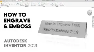Engrave/Emboss 3D text | Autodesk Inventor 2021 | Tutorial