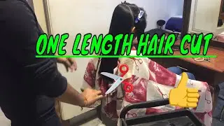 #BASICCUTTING ONE LENGTH HAIR  CUT 🔥🔥🔥 2019