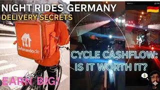 How Much Part Time Delivery Job Earning In Germany ? Cycling at Night for Food Delivery