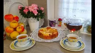 Kuchen with cherry jam and apple!