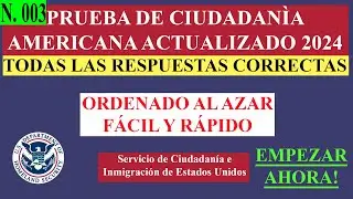 EXAMEN DE CIUDADAN&Iacute;A AMERICANA EN ESPA&Ntilde;OL 2024: Las 100 Preguntas y Respuestas F&aacute;ciles (Test n.3)