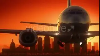 Edmonton Skyline Sunrise Take Off Motion Graphics