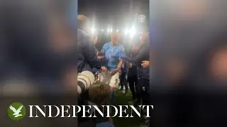 Haaland given guard of honour by Man City teammates after breaking scoring record