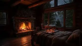 Unbelievably Cozy: Isolated Alpine Cabin in Heavy Rain 🌧️ 4K Cinematic Sleep