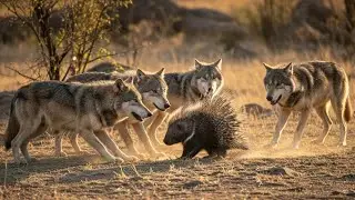 SHOCKING: Tiny Hedgehog Bravely Fights WOLF PACK! | A Super Dramatic Rescue!