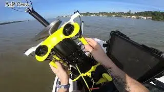 Teste ROV Chasing M2 no rio a 7 metros de profundidade. Drone Submarino.