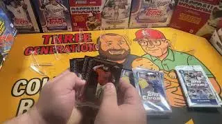 Opening a Topps Chrome MLB Logo Fractor Mega Box with My Father-in-Law! INSANE /50 Gold Pull