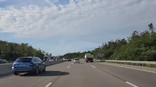 a drive from Frankfurt to Heidelberg on highway A5