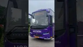 Modern Travel Bus Review under 50 seconds | Bus with onboard washroom