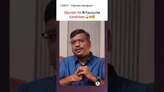 Vijender Sir's Favourite Interviewer/ Candidate❤️💯Full Video on Vijender Masijeevi Channel UPSC 2024