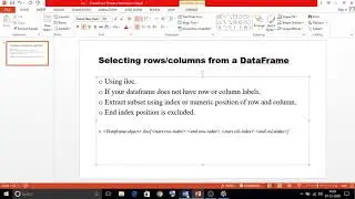 Programs on DataFrame(using iloc)