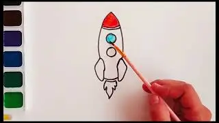 Easy Rocket Drawing for Kids | Einfache Rakete Zeichnen