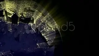 Earths City Lights ( Series 3 - Version From 1 To 7 ). Stock Footage