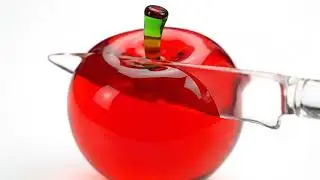 Best Asmr video red apple glass cutting video relaxing soothing mental health improving video