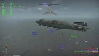 Zeppelin bombs a plane