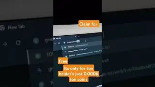 Free 100 Ton Coins collect AirDrop | Ton coin #Airdrop #hamsterkombat #shorts