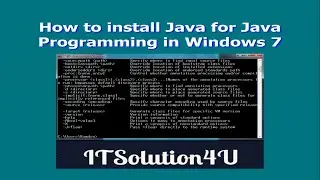 How to install Java for Java Programming in Windows 7
