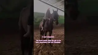 A Bond of Trust: Horse Helping a Girl#HorseLove #AnimalFriendship #Trust #kindhearted #selfconnect