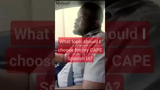 What topic should I choose for my CAPE Spanish IA?😎#csecspanish #cxcspanishorals