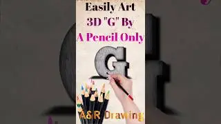 ✌️🏅3D 'G' Drawing| Easy Drawing 😁😻#shortsfeed #art