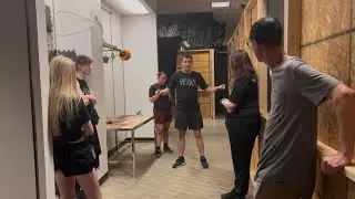 Тренировка актеров-пугалок на Фестивале Страхов