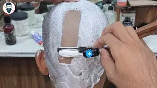 Relaxing Straight Razor Head Shaving Tutorials 😲 fast Bald HeadShave Boy 😜