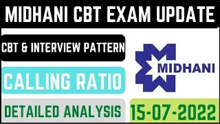 MIDHANI CBT Exam Pattern & Calling Ratio for Interview !! Detailed Analysis !!
