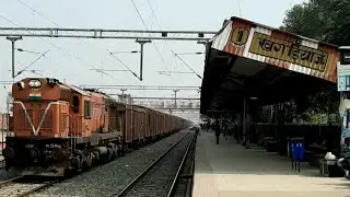 Jamalpur WDM3A Passenger Train Loco hauling Goods Train Crossing Khagaria Junction